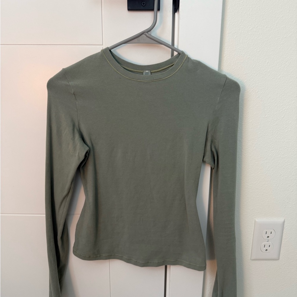 SKIMS Cotton Jersey Long Sleeve in “Mineral”